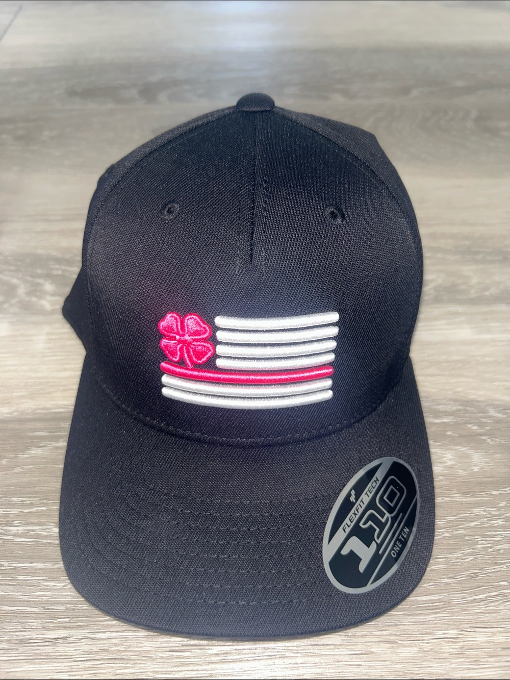 NEW Black Clover Flexfit 110 Pink Flag Breast Cancer Adjustable Hat